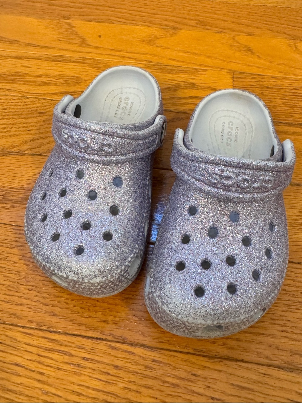 CROCS Kids Glitter Clog in Purple